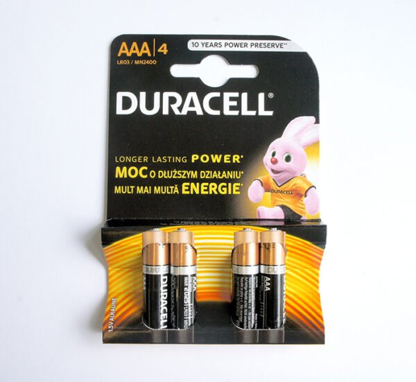 Алкална батерия DURACELL, 1,5VDC, AAA, LR03