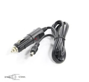 Кабел за автомобил, автомобилна букса за запалка(м), букса 5,5x2,1mm(ж), 12VDC, 24VDC, 1,5m