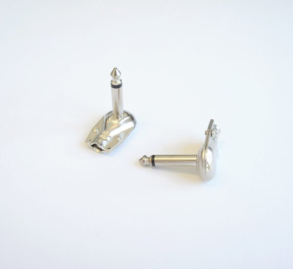 Букса ъглова за кабел метална MONO 6,3mm JACK(м)