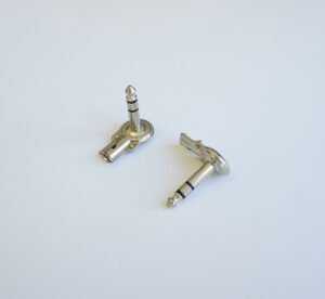 Букса ъглова за кабел метална STEREO 6,3mm JACK(м)