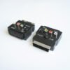 Букса преходна с превключвател SCART(м)/SCART(ж)+3xRCA(ж)+SVHS 5pin(ж)