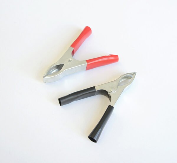 Щипка крокодил, за акумулатор,черен, червен, 65mm, 30A