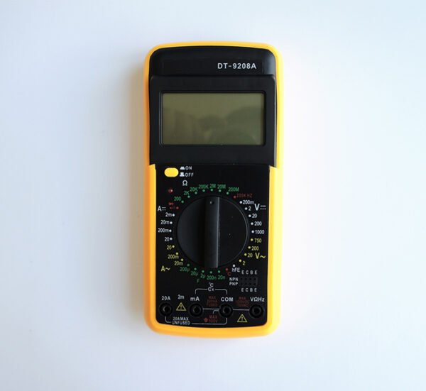 Мултицет DT-9208A, зумер, термосонда, VAC, VDC, AAC, ADC, OHM, °C, F, Hz