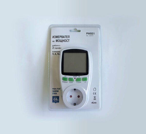 Мрежови измервател на мощност PMB02, енергомер, 220VAC, 3680W