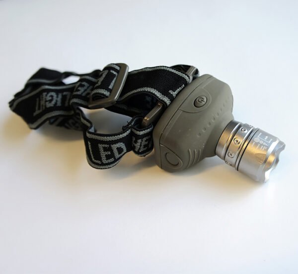 LED фенер за глава, влагоустойчив, 3xAAA, фокус, зуум, 5W