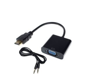 Кабел с конвертор, преобразувател вход HDMI(м) изход VGA(ж) 0,3m