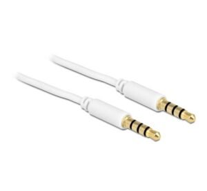 Кабел AUX 3,5mm JACK(м) с 3 пръстена 1m