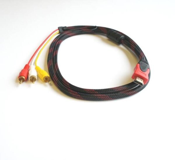 Кабел преходен, HDMI(м), 3xRCA(м), 1,5m
