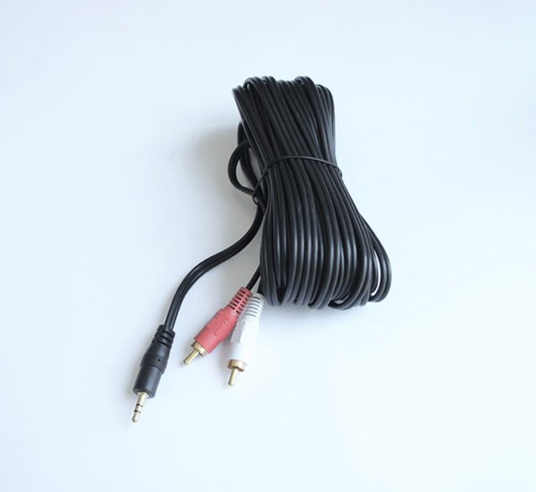 Кабел за аудио, STEREO, 3,5mm JACK(м), 2xRCA(м), черен, 10m