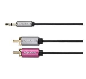 Кабел за аудио, професионален, STEREO, HQ, 3,5mm JACK(м), 2xRCA(м), силиконов, 1,5m
