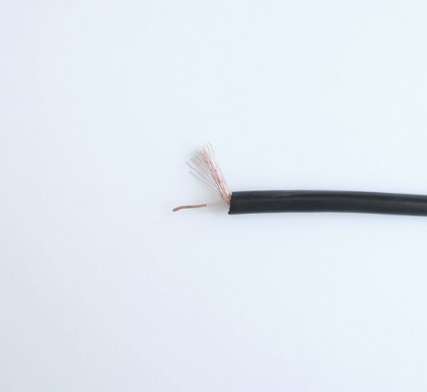 Екраниран кабел, едножилен, за микрофон, MONO, черен, Ф6,2mm, Cu