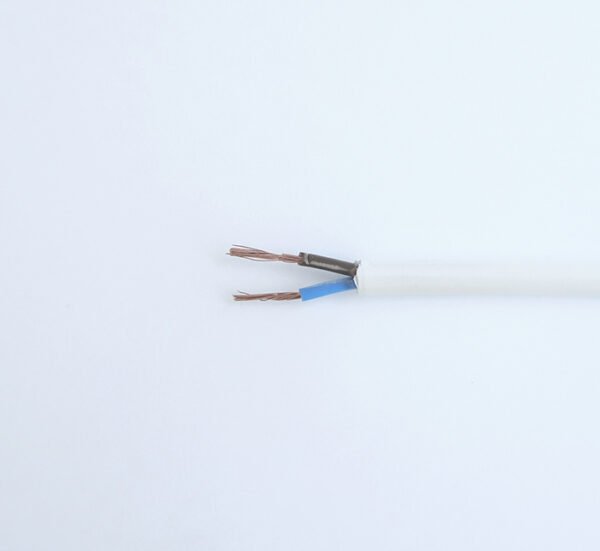 SONY DSC Кабел двужилен H05VV, захранващ, меден, мрежови, бял, ШВПЛ, Cu, 2x0,75mm2