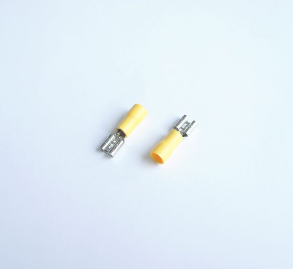 Кабелна обувка женска с изолация жълта 6,3mm/4mm2