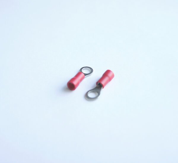 Кабелно ухо с изолация червено Ф5mm/1,5mm2