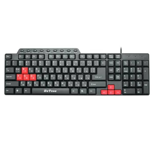 05599-A.jpg Мултимедийна клавиатура Detech USB 1,2m