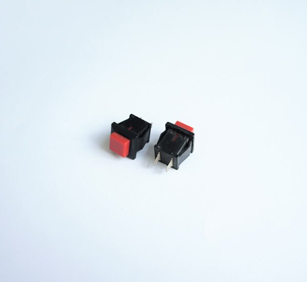 Бутон, задържащ, НО, червен, 250VAC, 1A, 13x11mm