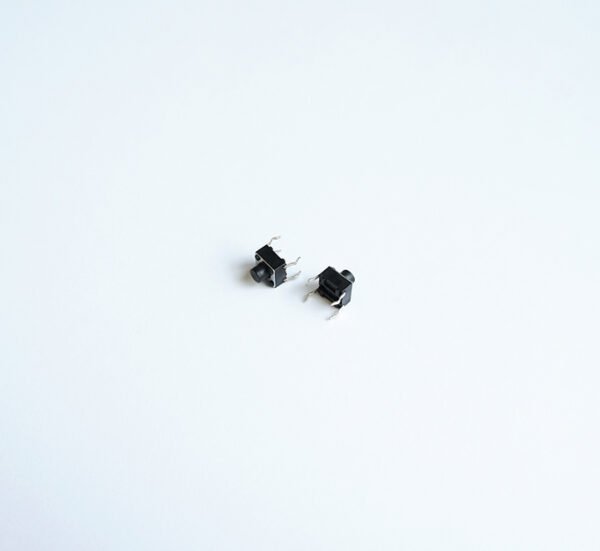 SONY DSC Малък бутон 4pin 6x6x6mm незадържащ НО черен 12V 0,05A H=2,5mm