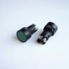 Бутон EA135, незадържащ, НО, зелен, 250V, 3A, Ф22mm