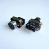 Бутон BA21 незадържащ НО черен 250V 3A Ф22mm