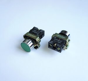Бутон BA31 незадържащ НО зелен 250V 3A Ф22mm