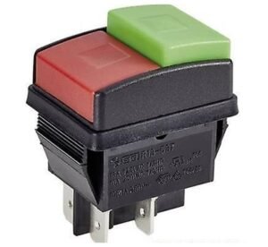 Бутон R13-537, задържащ, 2 пуск-стоп бутона, 250VAC, 10A, 22x32mm