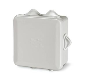 Българска разклонителна кутия 6ца за открит монтаж сива 100x100x50mm