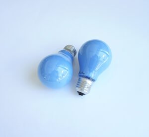Лампа обикновена синя с цокъл E27 220V 40W