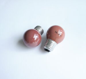 Лампа сфера мини червена с цокъл E27 220V 25W