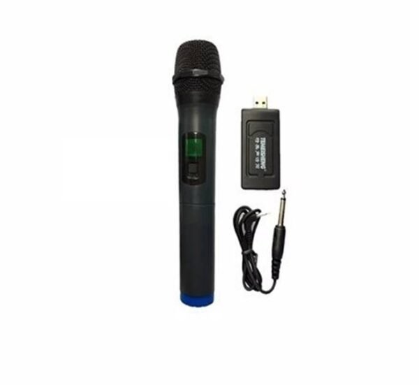 Безжичен микрофон W-18, динамичен, предавател, приемник, USB