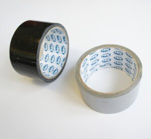 PVC армирана лента влагоустойчива -20° до +90° черна/сива 48mm х 5m