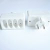 Разклонител за контакт 4-ка без кабел бял 220V 2,5A