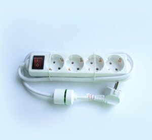 Разклонител Sono, контакт, защита, ключ, 4-ка, бял, 1,5m, 220VAC, 16A, 3x1,5mm2