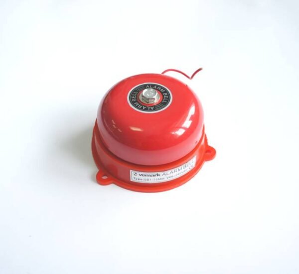 11057-A.jpg Алармен звънец F2-4, механичен, червен, 220VAC, 4", Ф100mm