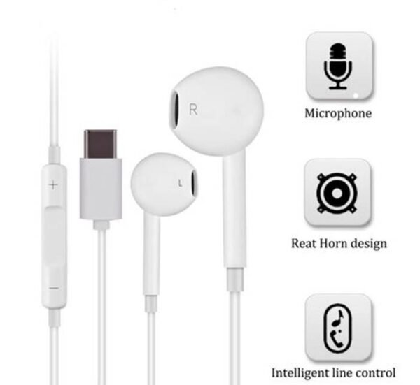 11431-A.jpg Слушалки тапи с микрофон YOURZ и кабел TYPE-C стерео 124dB