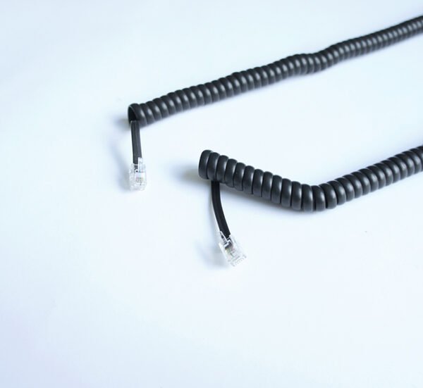 Телефонен кабел за стационарен телефон, спирала, RJ11 4pin(м), 4,5m