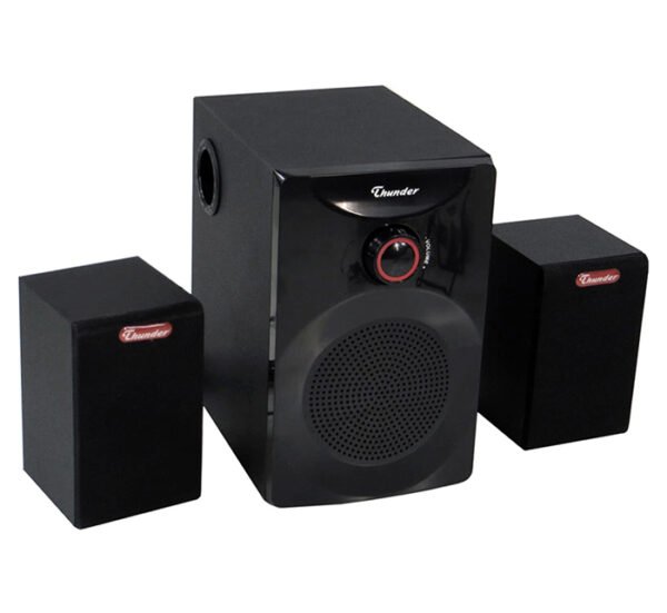 Компютърни тонколонки с буфер и регулиране на баса черни 1x10W+2x2W