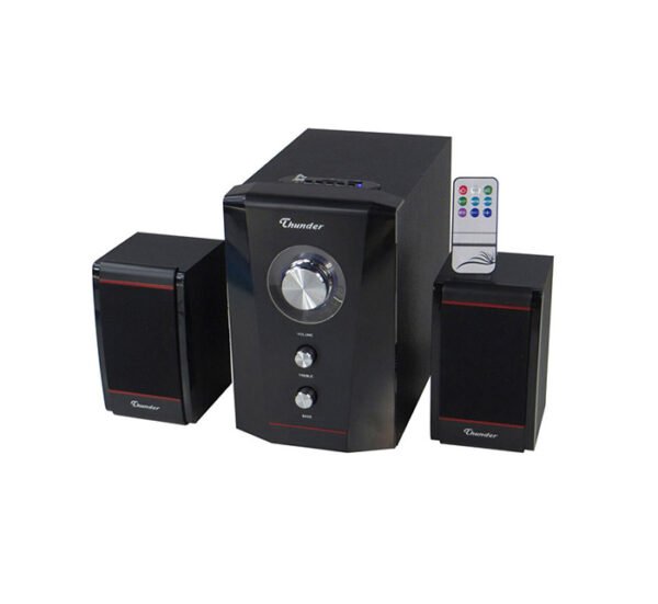 Компютърни тонколонки THS-C287U с буфер и регулиране на баса с дистанционно черни 1x15W+2x5W