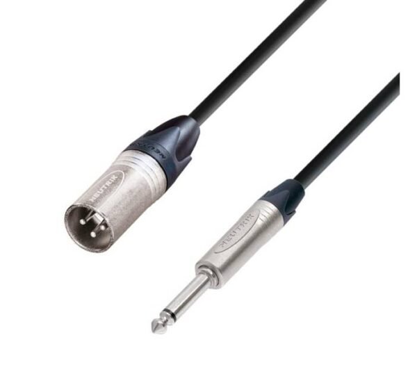 Кабел за микрофон, апаратура, MONO, 6,3mm JACK(м), CANON(м), 5m