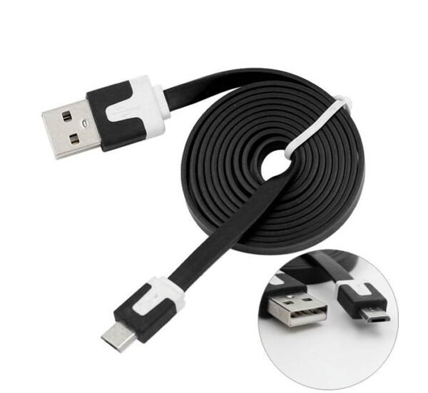 Кабел MY-443 плосък USB-А(м)/MICRO USB(м) 1m