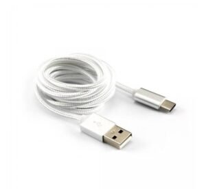Кабел Type-C, бързо зареждане, силиконов, черен, USB-A(м), USB-C(м), 1m, 2,1A