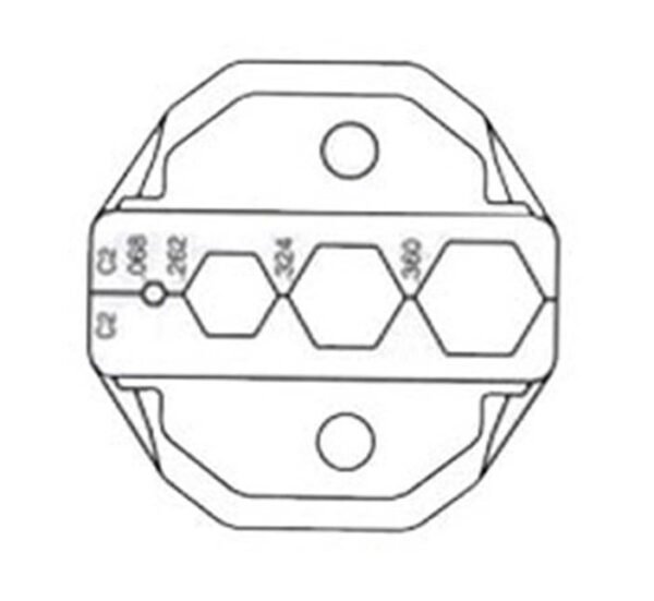 Челюсти HT-336C2 за клещи кримпващи, коаксиални