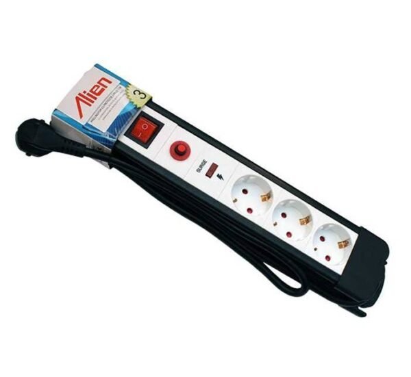 40012-A.jpg Разклонител HS-LGD за контакт със защита и ключ 3-ка 5m 220V 16A