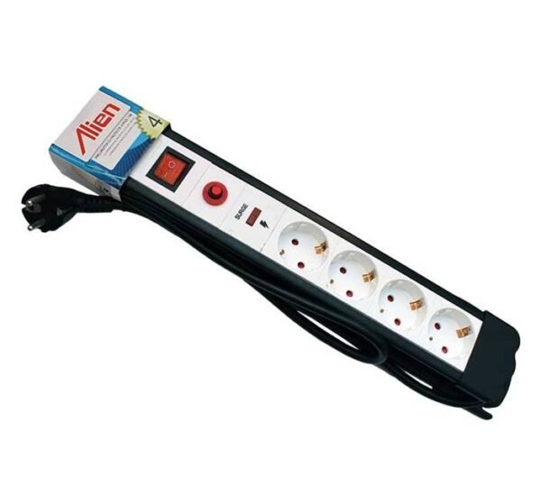 40014-A.jpg Разклонител HS-LGD за контакт със защита и ключ 4-ка 3m 220V 16A