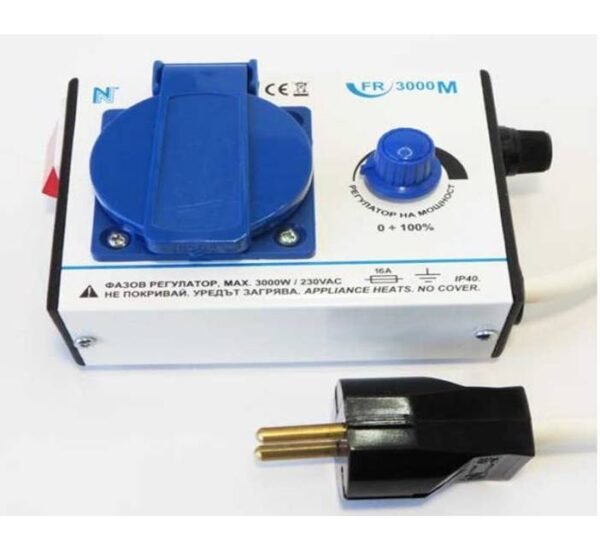 Български фазов регулатор FR3000M, регулатор на мощност, 220V, 3500W
