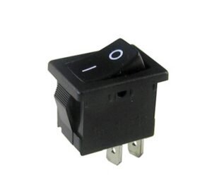Ключ RS601, 2pin, 2 положения, черен, 250VAC, 10A, 19x13mm