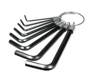 Имбусни (шестограми) ключове HW-023, Г-образни, комплект 7бр. 1,5 - 6mm