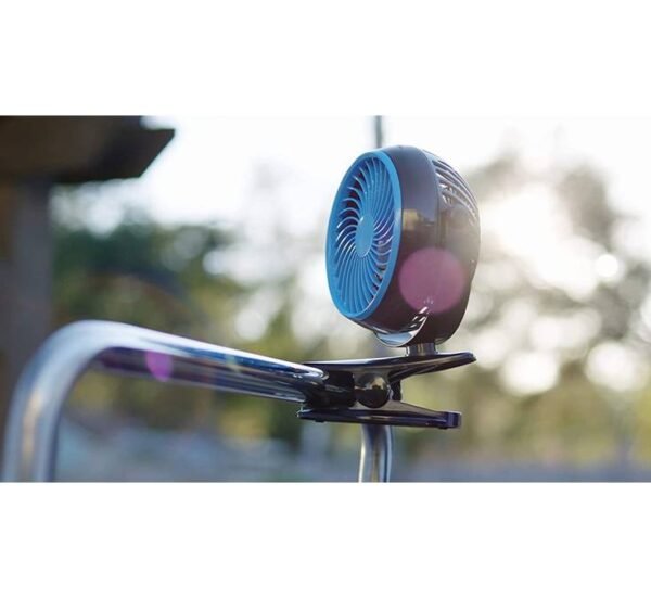Преносим вентилатор Go Fan за компютър, въртящ 360°, регулируем, щипка, USB