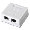 Розетка/кутия за интернет, LAN, 2xRJ45 8pin(ж), CAT6