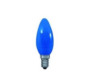 Лампа свещ, синя, цокъл E14, 220V, 40W
