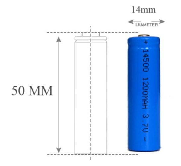 Акумулаторна батерия, презареждаема, 3,7VDC, 6800mAh, 14500, Li-ion